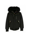 Dixon Nordic Tech Down Blue Fur Bomber Jacket Black Gold - MACKAGE - BALAAN 1