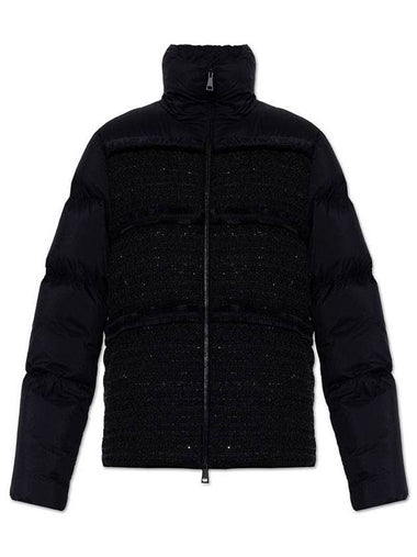 Aucun Tweed Quilted Short Padding Black - MONCLER - BALAAN 1