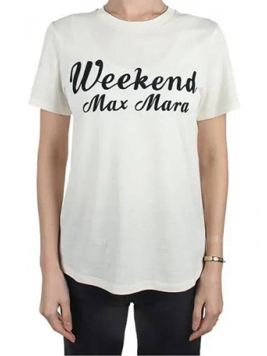 Weekend Women s Zirlo Short Sleeve T Shirt Ecru 005 1120327 - MAX MARA - BALAAN 1