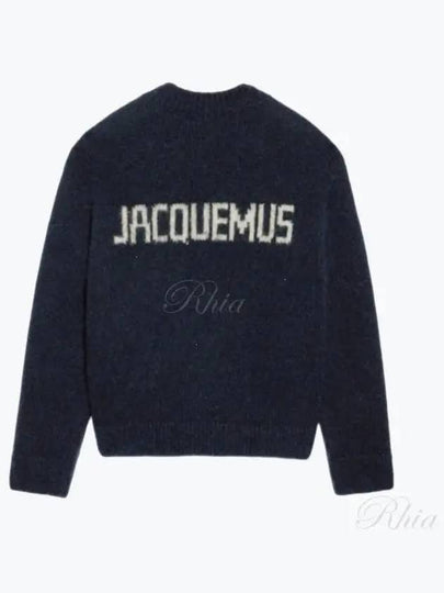 La Maille Pavane Knit Top Dark Navy - JACQUEMUS - BALAAN 2