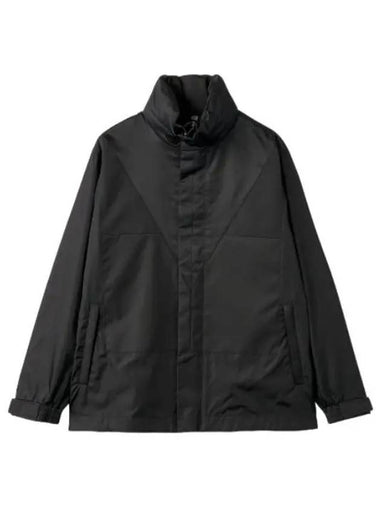 Detachable hood nylon jacket black jumper - BURBERRY - BALAAN 1