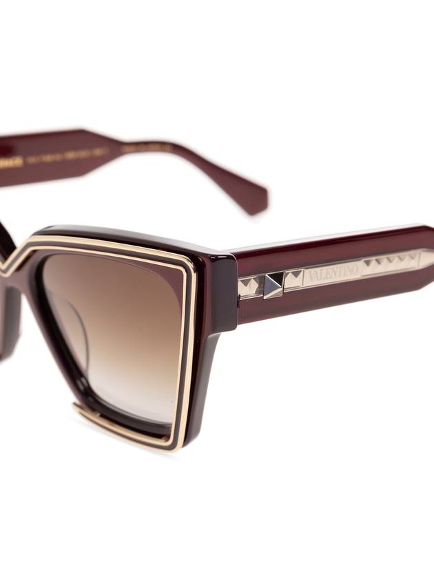 Valentino Eyewear Cat-eye Sunglasses, Women's, Burgundy - VALENTINO - BALAAN 4