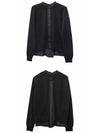 9B00007 M1131 999 Arm Logo Shirt Knit Cardigan Black Women’s Jacket TJ - MONCLER - BALAAN 5