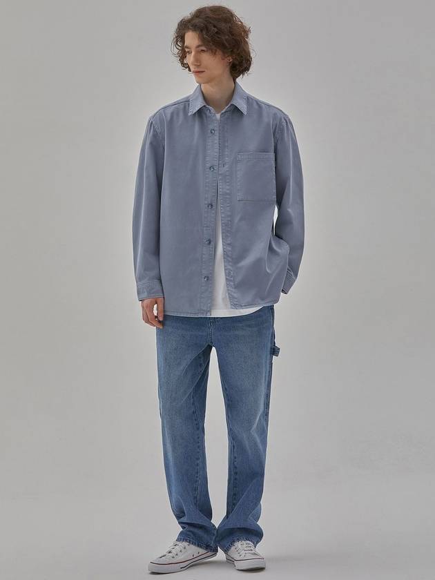 Denim Garments Dying Pocket Shirt Blue - CORK - BALAAN 2