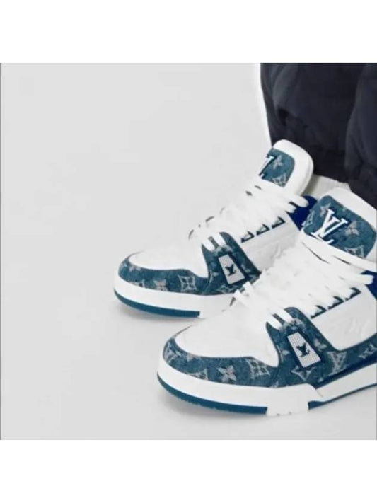 LV Trainer Monogram Low Top SneakersWhite Blue - LOUIS VUITTON - BALAAN 2