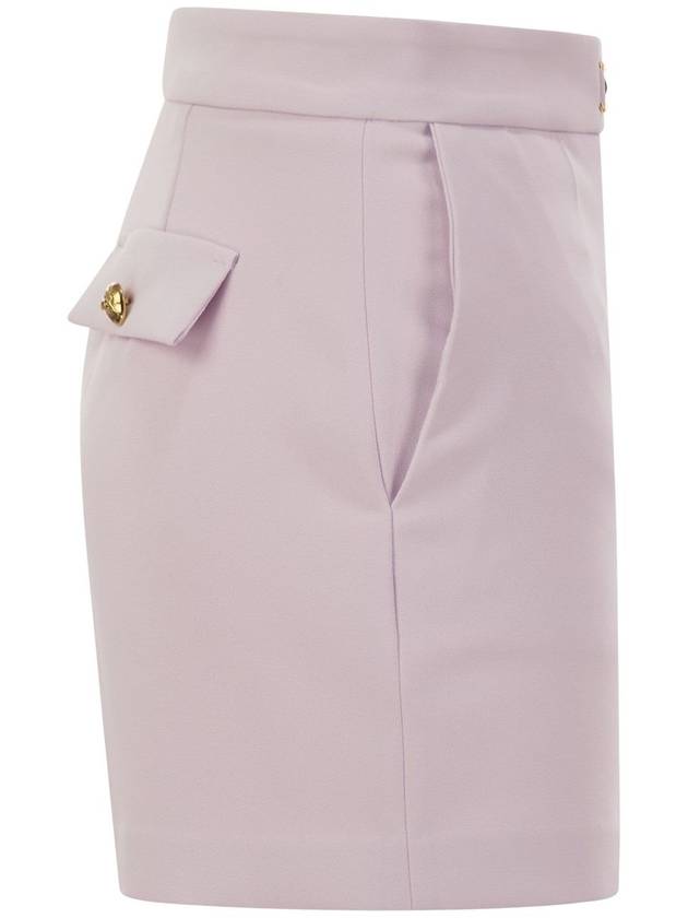 Crepe shorts with clamps and flaps - ELISABETTA FRANCHI - BALAAN 3