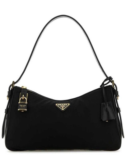 Amiee Large Re-Nylon Leather Shoulder Bag Black - PRADA - BALAAN 2