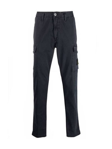 Wappen Patch Cargo Straight Pants Navy - STONE ISLAND - BALAAN 1