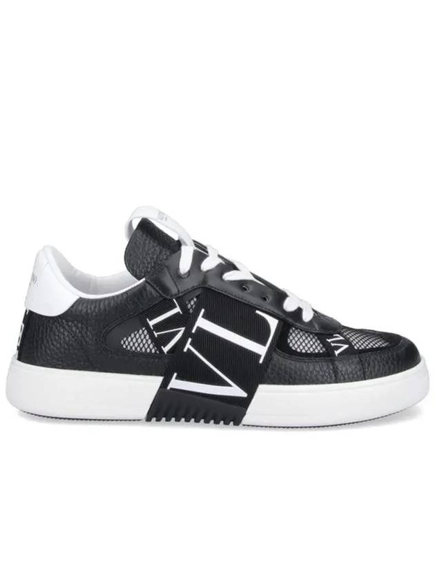 VL7N Logo Label Weaving Band Low Top Sneakers Black - VALENTINO - BALAAN 2