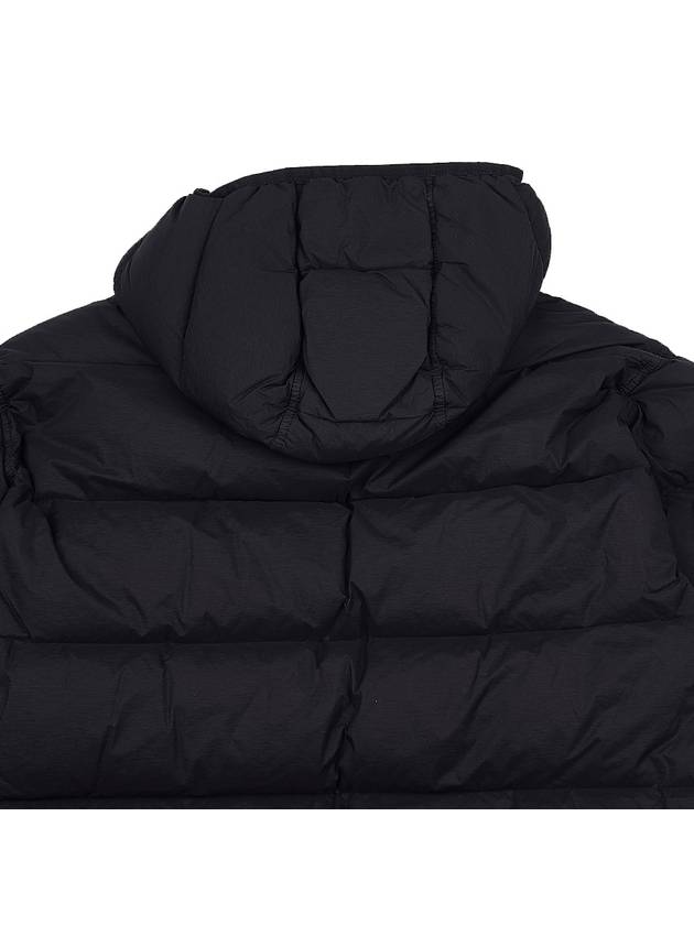 Seamless Logo Nylon Hooded Padded Jacket Black - STONE ISLAND - BALAAN 9