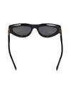 Eyewear Angle Cat's Eye Sunglasses Black Gray - BOTTEGA VENETA - BALAAN.