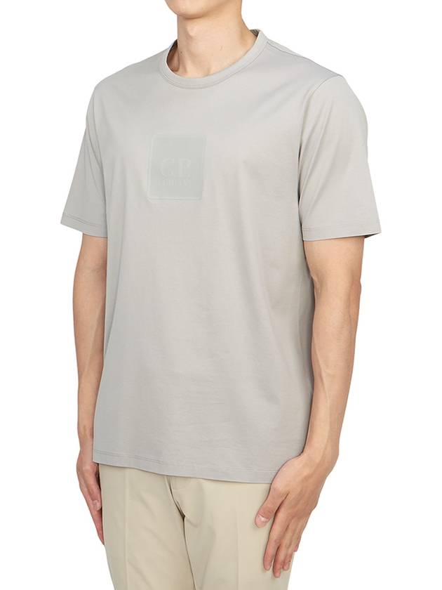 Metropolis Series Mercerized Jersey Logo Badge Short Sleeve T-Shirt Grey - CP COMPANY - BALAAN 3