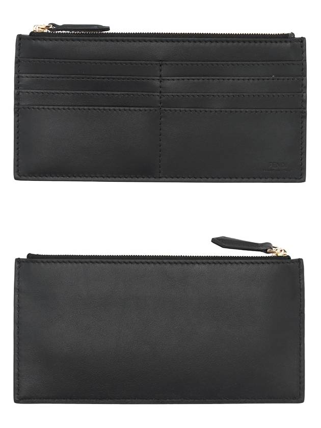 Graphy Chain Leather Long Wallet Black - FENDI - BALAAN 5