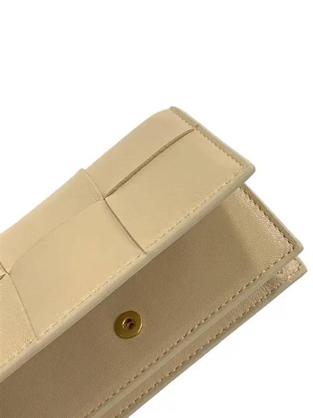 Intrecciato Flap Card Wallet Porridge - BOTTEGA VENETA - BALAAN 5