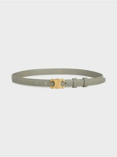 Triomphe Small Taurillon Leather Belt Green Clay - CELINE - BALAAN 2