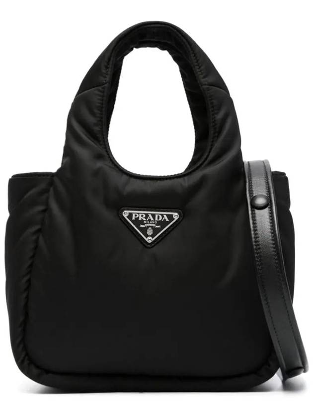 Soft Padded Re-Nylon Mini Bag Black - PRADA - BALAAN 3