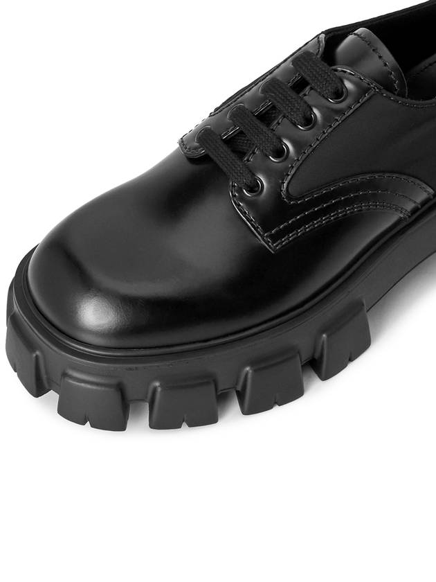 Monolith Lace-Up Loafers Black - PRADA - BALAAN.