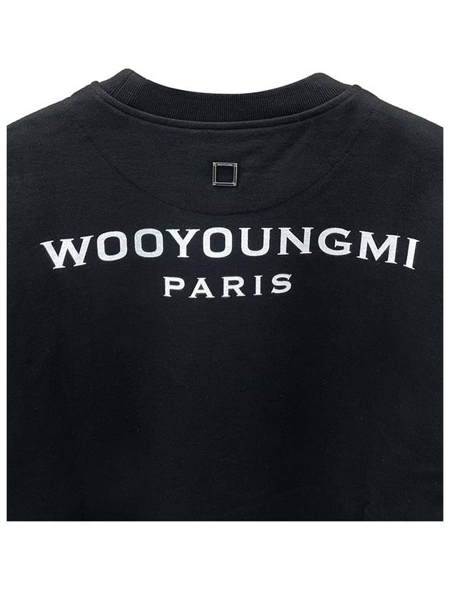 M243TS27723B Back Logo Cotton Round Sweatshirt Black Women s TR - WOOYOUNGMI - BALAAN 5