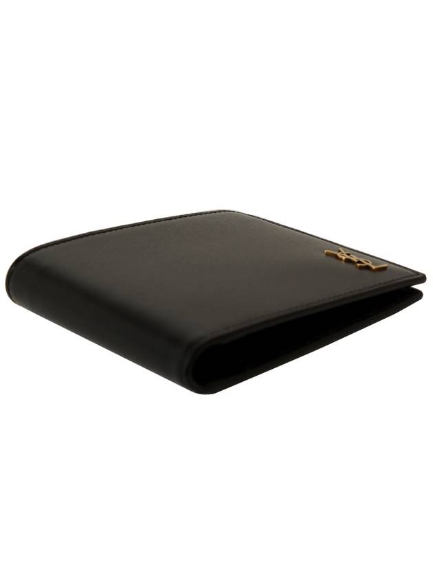 Tiny Monogram Half Wallet Black Gold - SAINT LAURENT - BALAAN 4