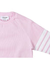 Women's Diagonal Wappen Crew Neck Sweatshirt Pink - THOM BROWNE - BALAAN 5