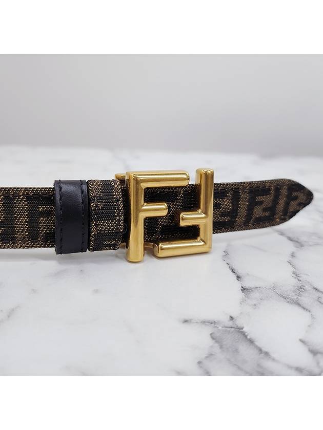 FF Reversible Leather Belt Brown Black - FENDI - BALAAN 8