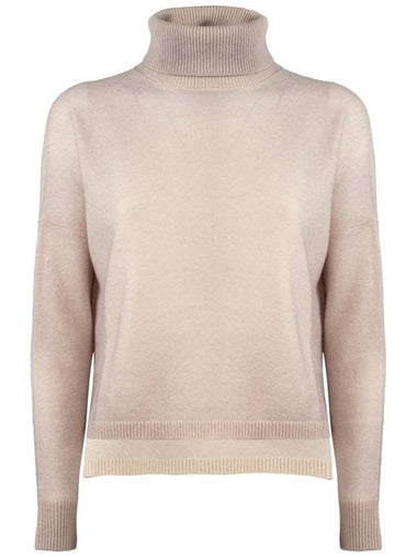 Base Antique Pink Extra Fine Merino Wool Turtleneck Sweater - BASE MILANO - BALAAN 1