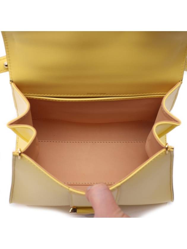 Brillant Mini Box Tote Bag Yellow - DELVAUX - BALAAN 7