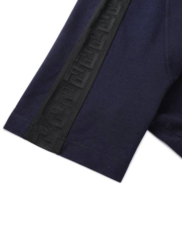 FF Jersey Short Sleeve T-Shirt Blue - FENDI - BALAAN 6