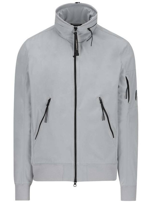 Lens Wappen Soft Shell Zip-Up Jacket Griffin Grey - CP COMPANY - BALAAN 1