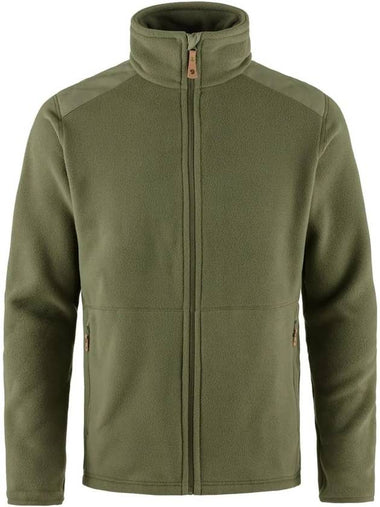 Men's Sten Fleece Zip-Up Jacket Green - FJALL RAVEN - BALAAN 1