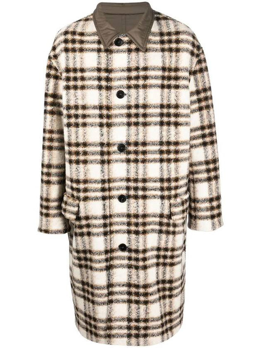 Men's Kinston Check Reversible Single Coat Ivory - ISABEL MARANT - BALAAN 1