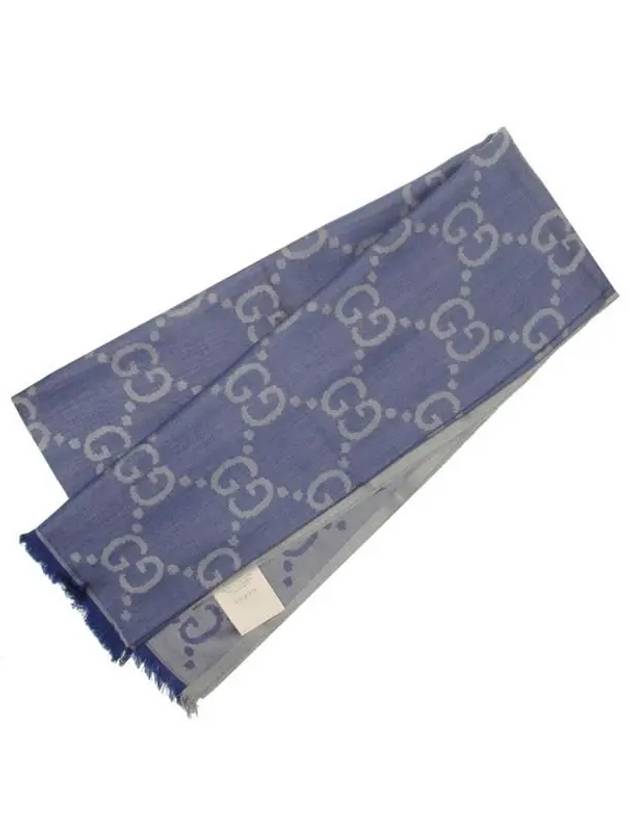 GG Memory Scarf 7551344GAG1 4163 NAVY LIGHT GRAY B0170427402 - GUCCI - BALAAN 3