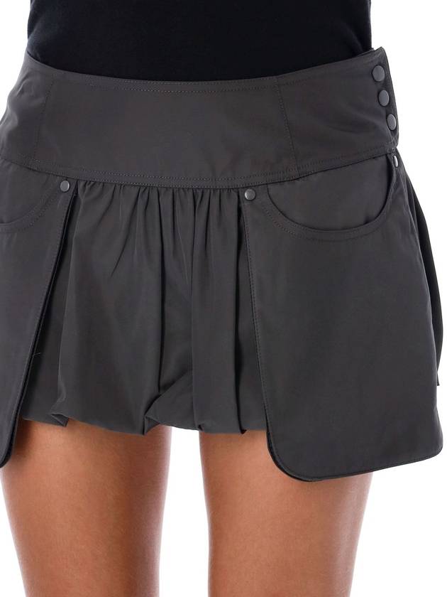 Women s Bubble Mini A Line Skirt Gray - LOW CLASSIC - BALAAN 4