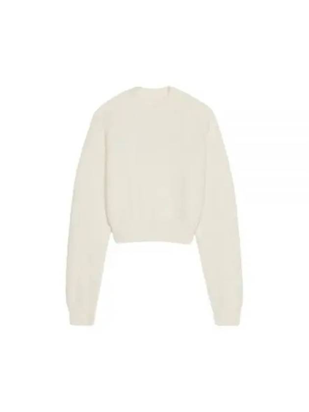 Intarsia Knit Logo Crew Neck Knit Top Ivory - JACQUEMUS - BALAAN 2