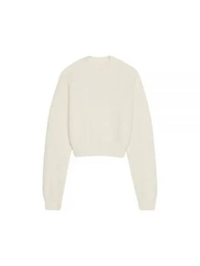 Intarsia Knit Logo Crew Neck Knit Top Ivory - JACQUEMUS - BALAAN 2