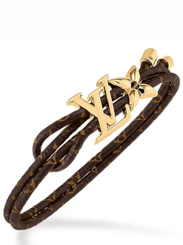 LV Bloom Monogram Bracelet Gold Brown - LOUIS VUITTON - BALAAN 6