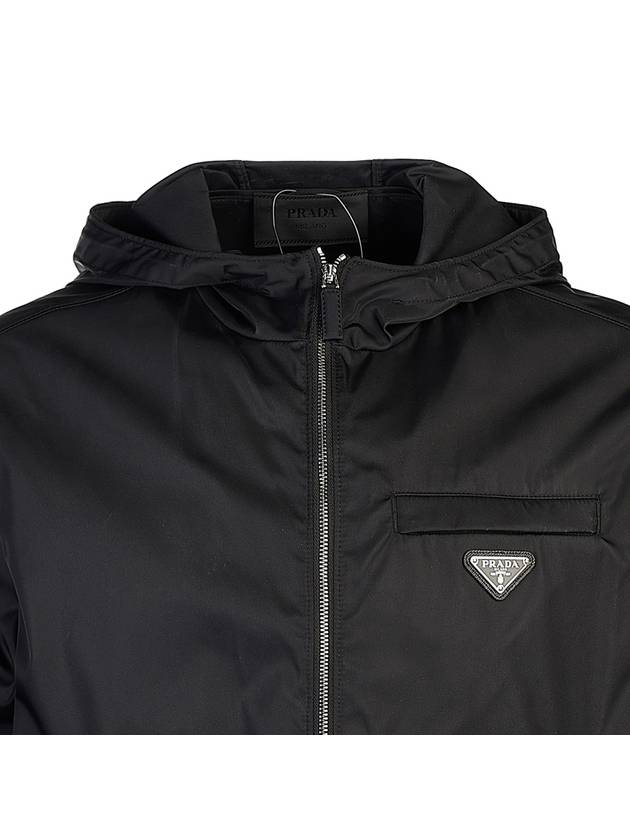 Re-Nylon Hooded Blouson Jacket Black - PRADA - BALAAN 5