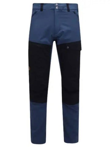 Men s Abisco Midsummer Trousers Regular Indigo Blue Dark Navy Mountaineering Pants Clothes - FJALL RAVEN - BALAAN 1