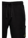 Cotton Fleece Cargo Truck Pants Black - STONE ISLAND - BALAAN 4