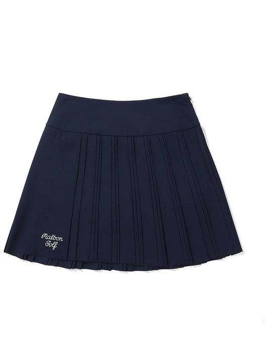 Autumn Classic Pleated Skirt NAVY WOMAN - MALBON GOLF - BALAAN 1