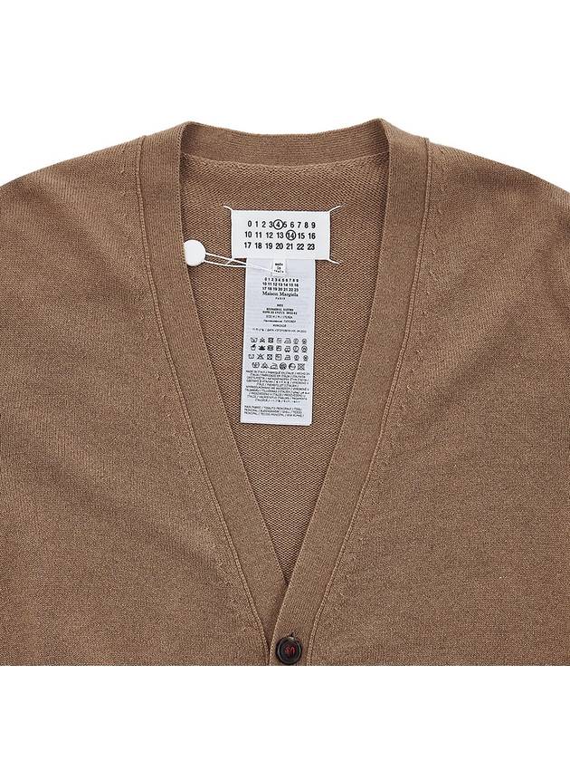 Cashmere Back Stitch Cardigan Beige - MAISON MARGIELA - BALAAN 4