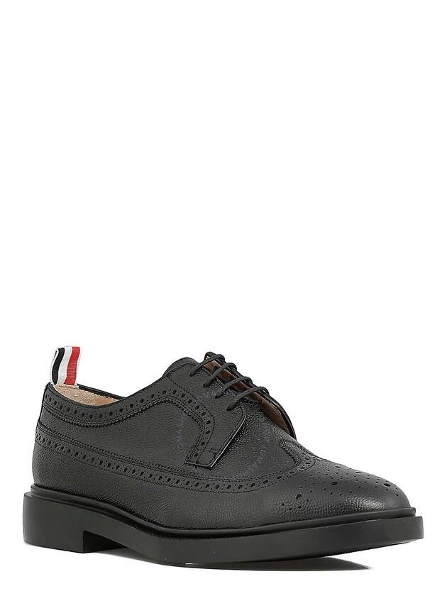 Men's Classic Long Wing Brogue Lace Up Brogue Shoes Black - THOM BROWNE - BALAAN 3