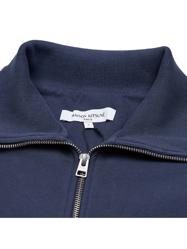 Fox Head Patch Half Zipper Sweatshirt Ink Blue - MAISON KITSUNE - BALAAN 5