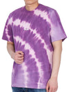 Logo Tie Dye Short Sleeve T-Shirt Purple - MSGM - BALAAN 6