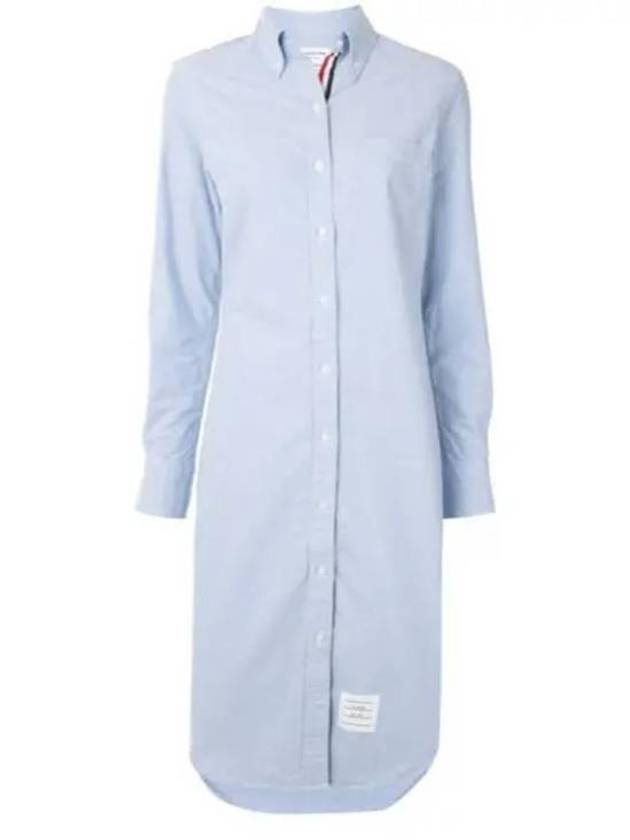 Women's Oxford Classic Shirt Midi Dress Light Blue - THOM BROWNE - BALAAN 2