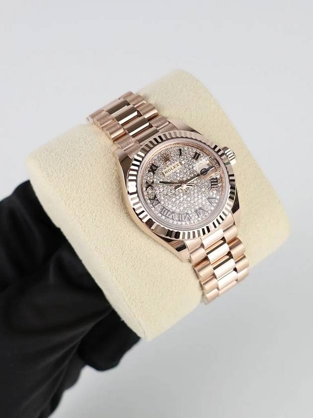 Lady Datejust Pave Diamond Everose Gold 28 279175 - ROLEX - BALAAN 2