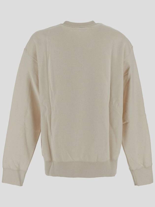 Logo Patch Crew Neck Oversized Sweatshirt Ivory - JIL SANDER - BALAAN 3