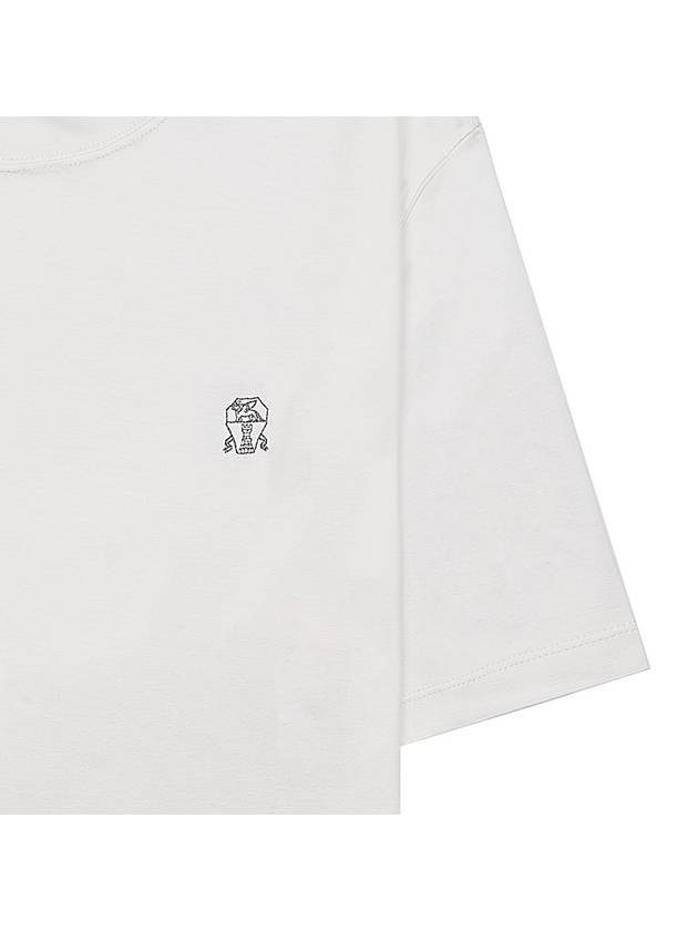 Logo Cotton Short-Sleeved T-Shirt White - BRUNELLO CUCINELLI - BALAAN 7