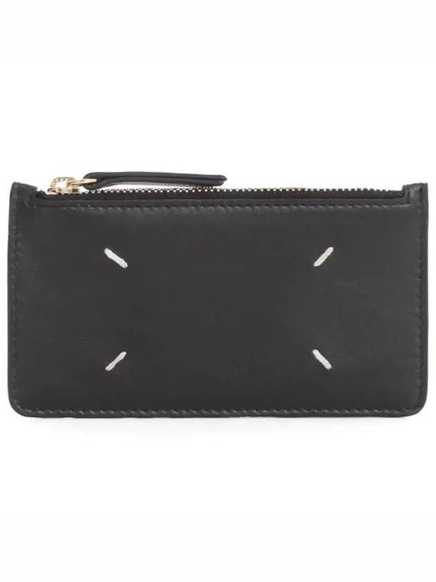 Signature Stitch Zipper Card Wallet Black - MAISON MARGIELA - BALAAN 2