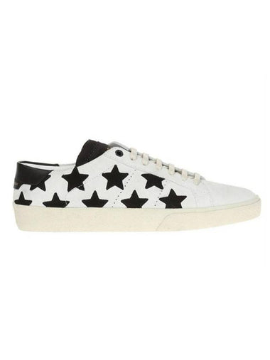 Star Black Tab Low Top Sneakers White - SAINT LAURENT - BALAAN 1